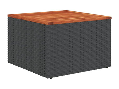 Ensemble de mobilier d'extérieur en résine tressée noire