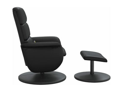 Fauteuil d'appoint en similicuir noir