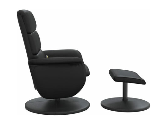 Fauteuil d'appoint en similicuir noir