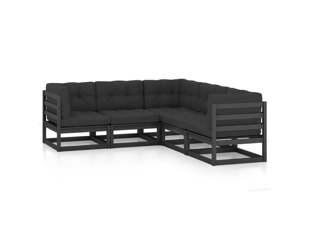 Ensemble de meubles d'extérieur en pin noir