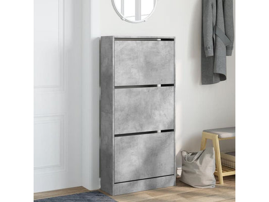 Armoire en bois d'ingénierie gris, 60 x 21 x 125,5 cm