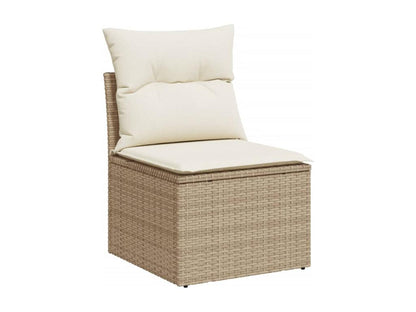Ensemble de mobilier de jardin en résine tressée beige