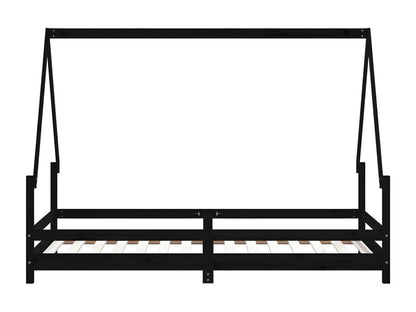 Cadre de lit en pin noir, 90 x 190 cm