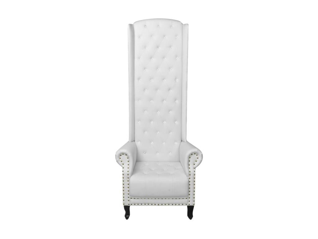 Fauteuil en similicuir blanc