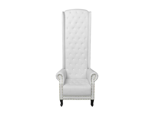 Fauteuil en similicuir blanc