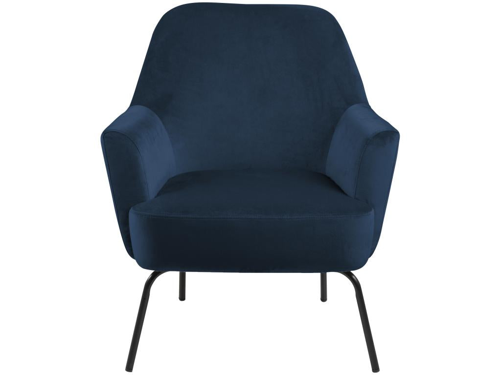 Fauteuil d'appoint en velours bleu