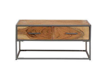 Table basse en métal naturel