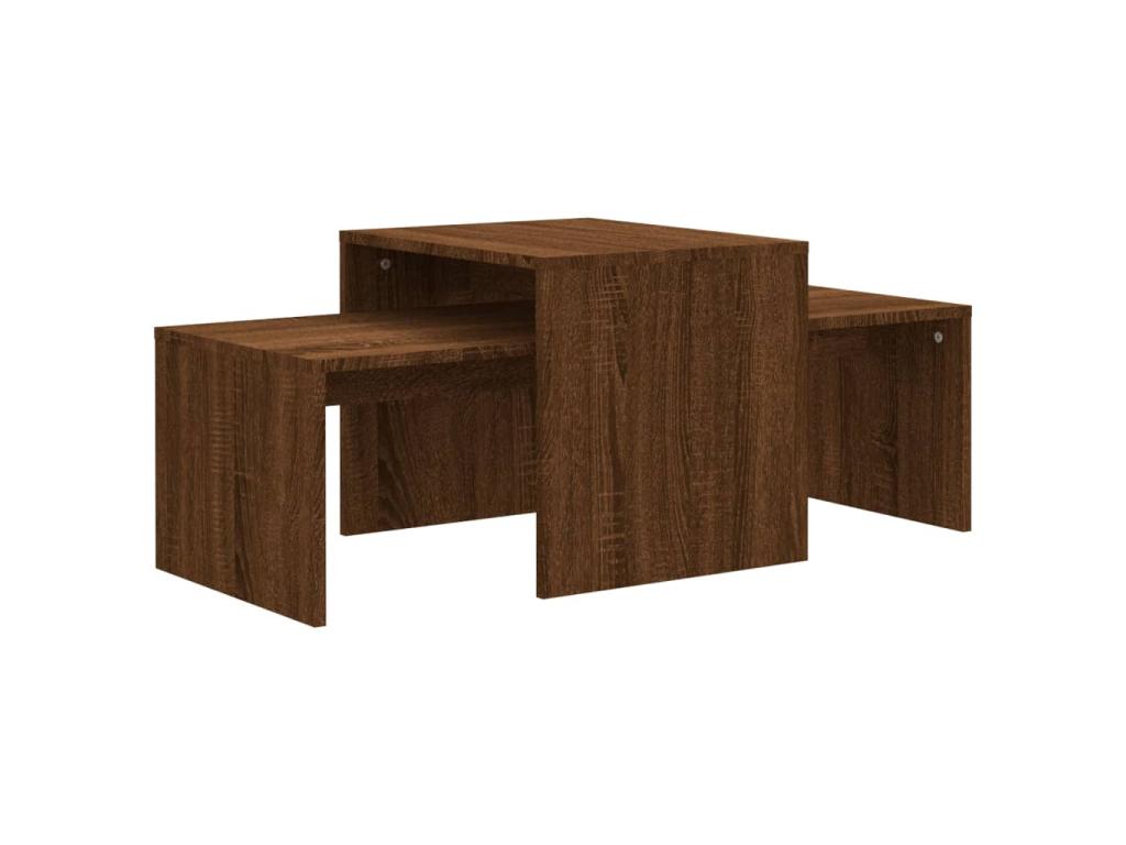 Table basse en bois composite marron, 100 x 48 x 40 cm