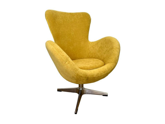 Fauteuil d'appoint en velours jaune