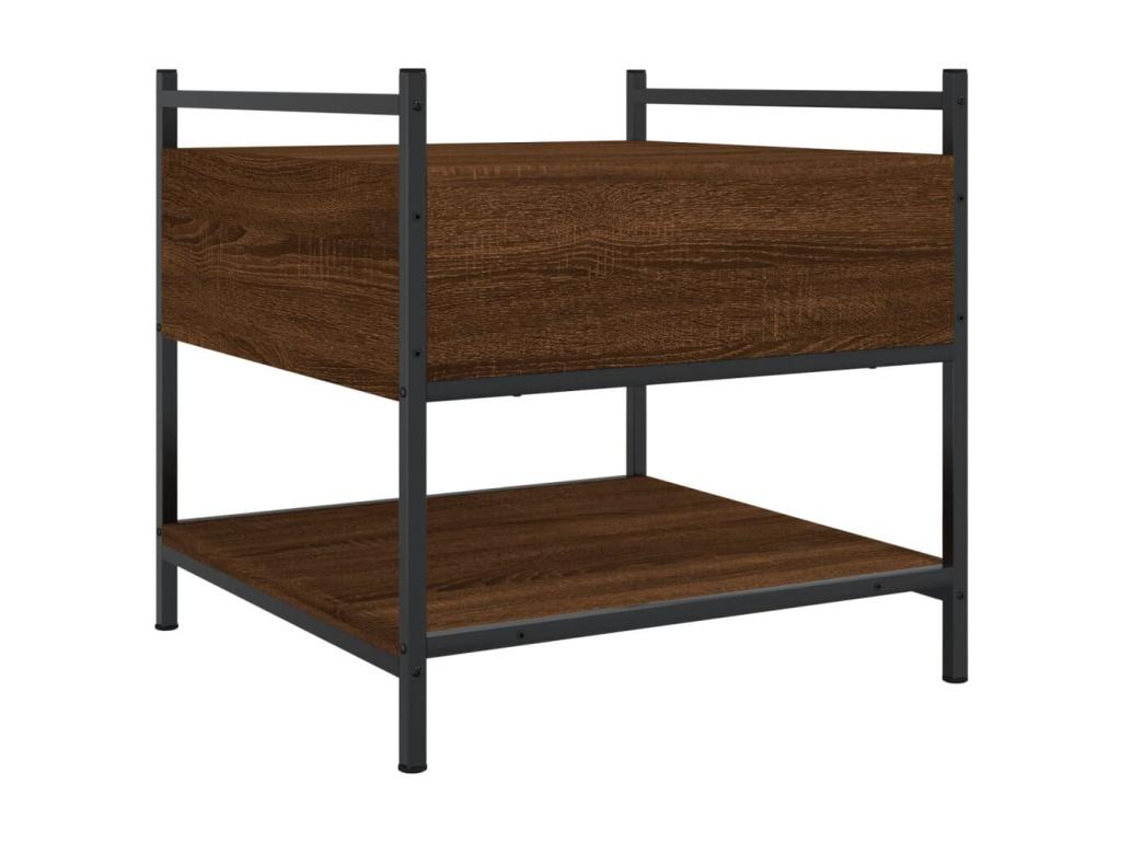 Table basse en bois composite marron, 50 x 50 x 50 cm