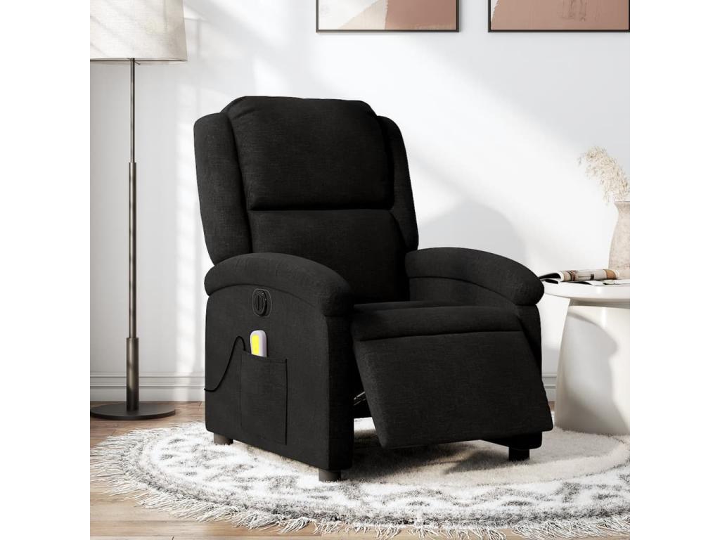 Fauteuil d'appoint en tissu noir