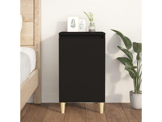 Table en bois d'ingénierie noir, 40 x 35 x 70 cm