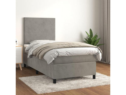 Matelas en velours gris, 90 x 200 cm