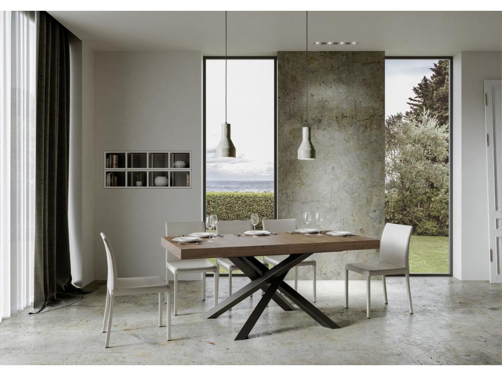 Table marron, 90 x 180 cm