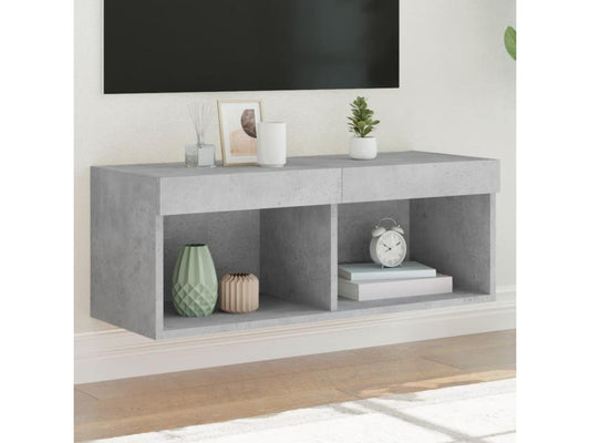 Meuble TV gris, 80 x 30 x 30 cm