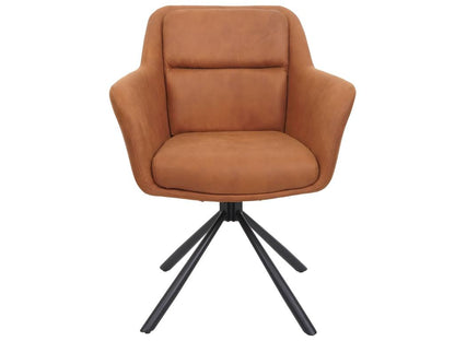 Chaise en tissu marron