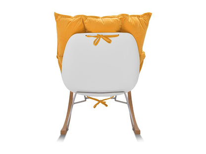 Fauteuil d'appoint en velours jaune