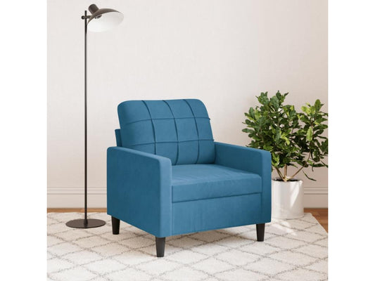 Fauteuil d'appoint en velours bleu