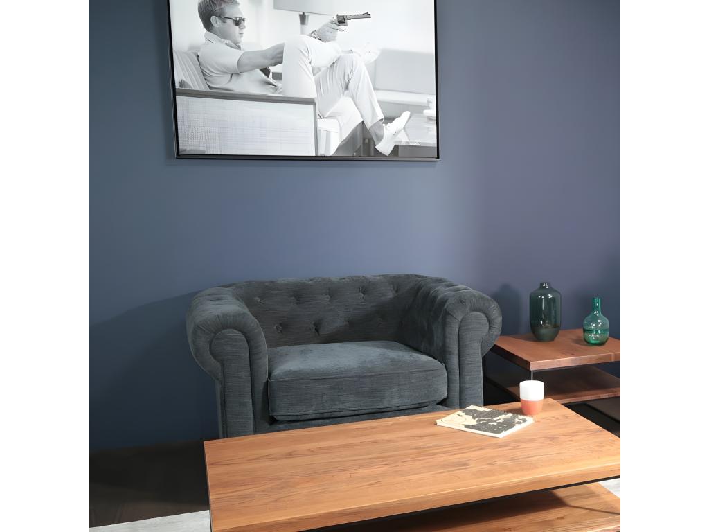 Fauteuil d'appoint en tissu anthracite