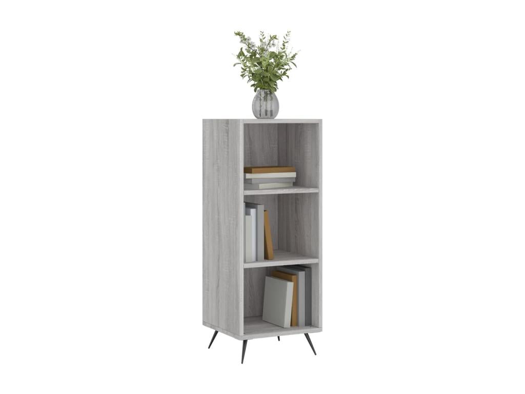 Armoire en bois d'ingénierie gris, 34,5 x 32,5 x 90 cm