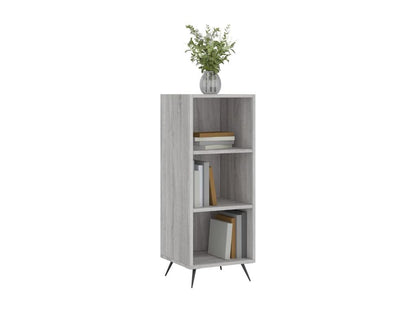 Armoire en bois d'ingénierie gris, 34,5 x 32,5 x 90 cm