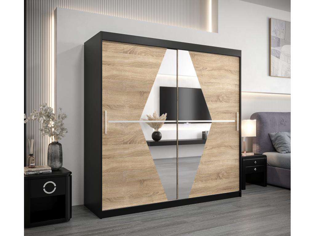 Armoire noire, 200 x 62 x 200 cm