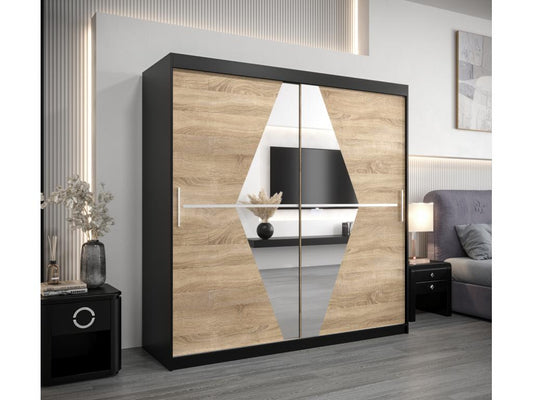 Armoire noire, 200 x 62 x 200 cm