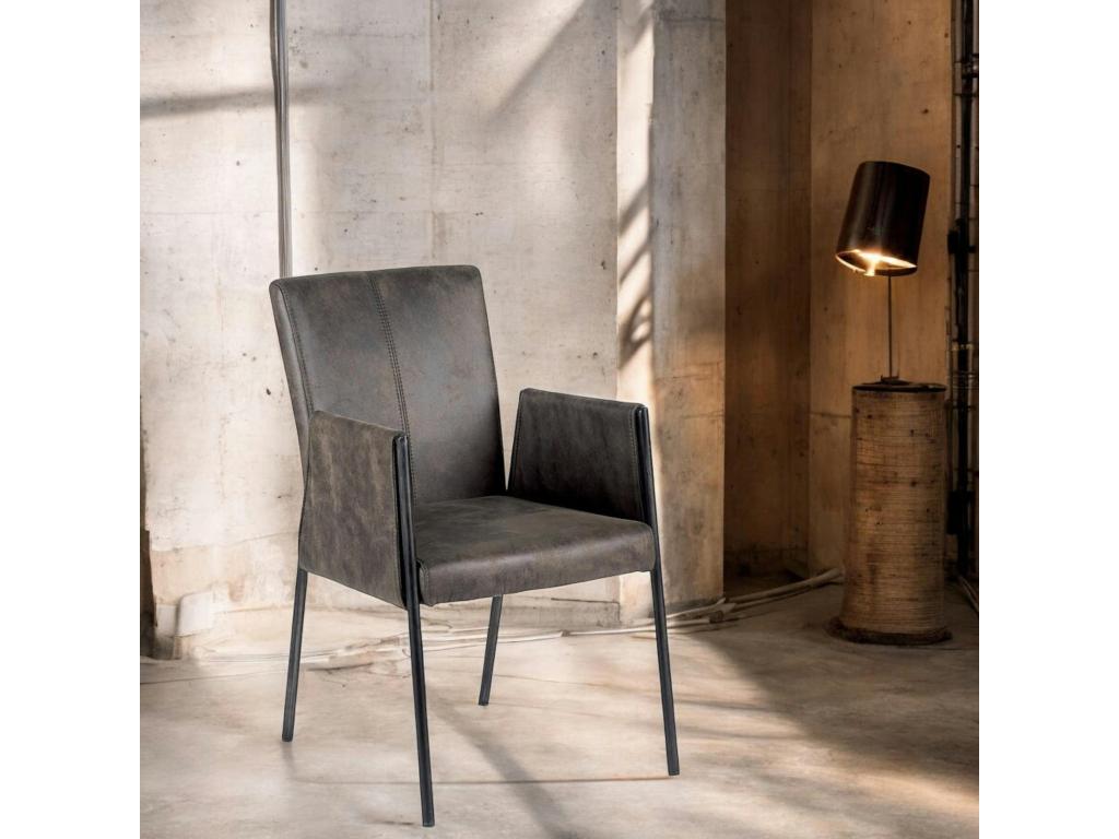 Fauteuil d'appoint en tissu gris