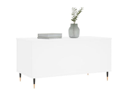 Table basse en bois d'ingénierie blanc, 90 x 44,5 x 45 cm
