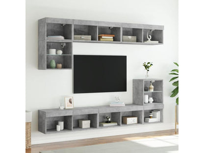 Meuble TV gris, 80 x 30 x 30 cm