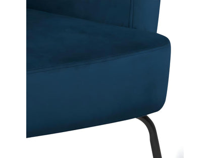 Fauteuil d'appoint en velours bleu