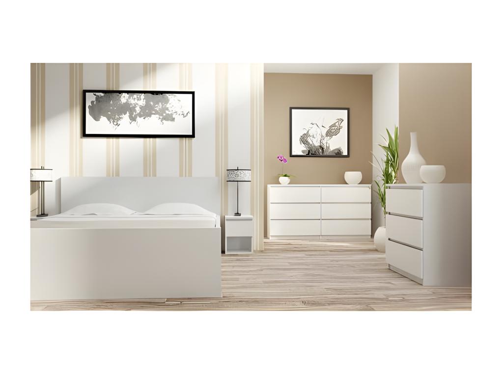 Commode blanche, 40 x 70 x 109,5 cm