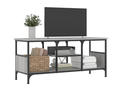 Meuble TV en bois d'ingénierie gris, 100 x 35 x 45 cm