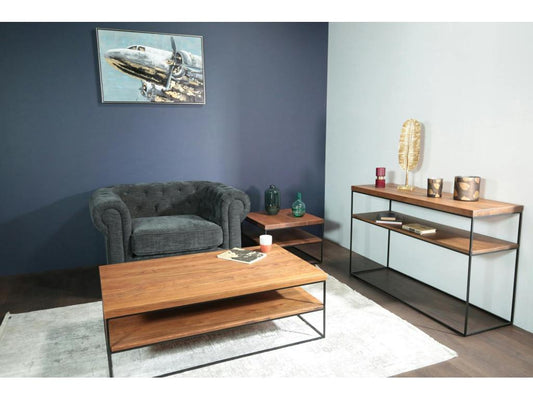 Fauteuil d'appoint en tissu anthracite