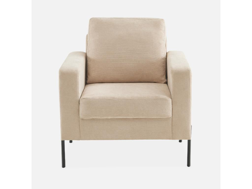 Fauteuil d'appoint en velours beige