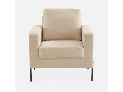 Fauteuil d'appoint en velours beige